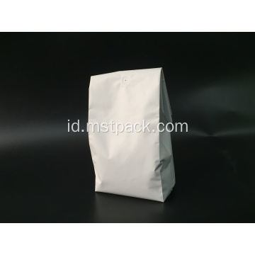 Kantong segel quad plastik putih matte